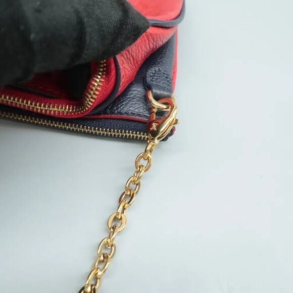 100% Auth Louis Vuitton Double Zip Monogram Leather Shoulder Bag 1090-0782 - Picture 8 of 12